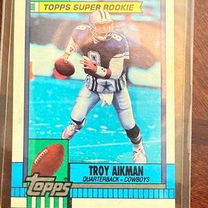 Topps Super Rookie Troy Aikman Card